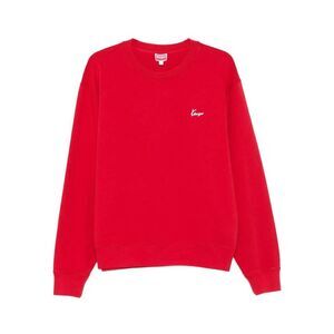 KENZO Crewneck Sweatshirt with Embroidered Logo Men RED Sweaters & Cardigans